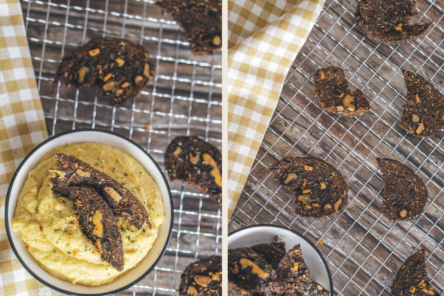 Rezept für Brotchips und Mango Hummus Dip