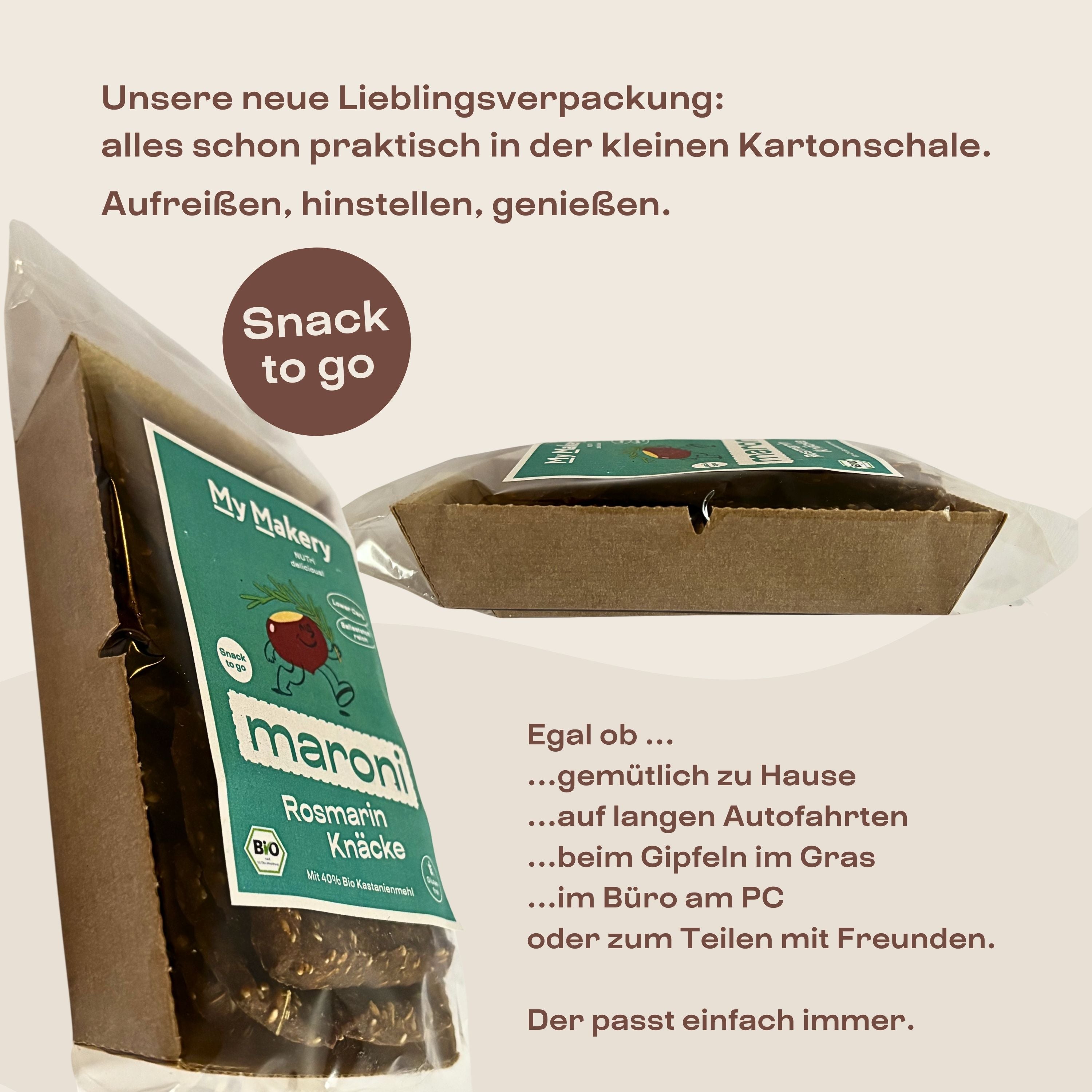 Bio Maroni Knäcke Snack Rosmarin, glutenfrei