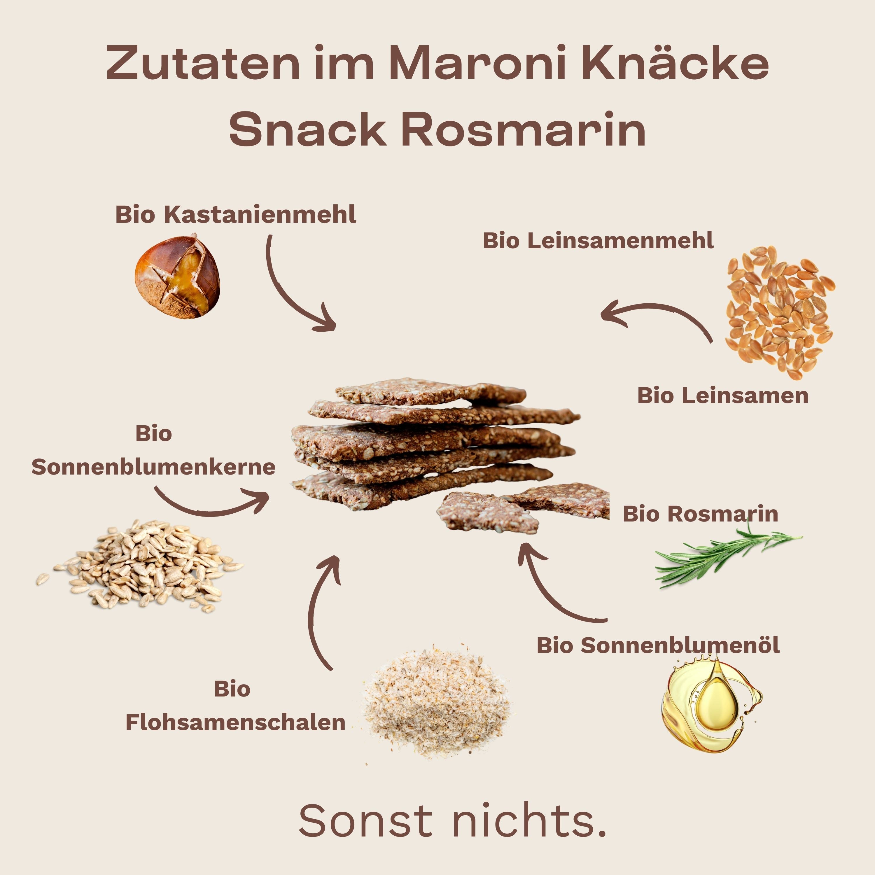 Bio Maroni Knäcke Snack Rosmarin, glutenfrei