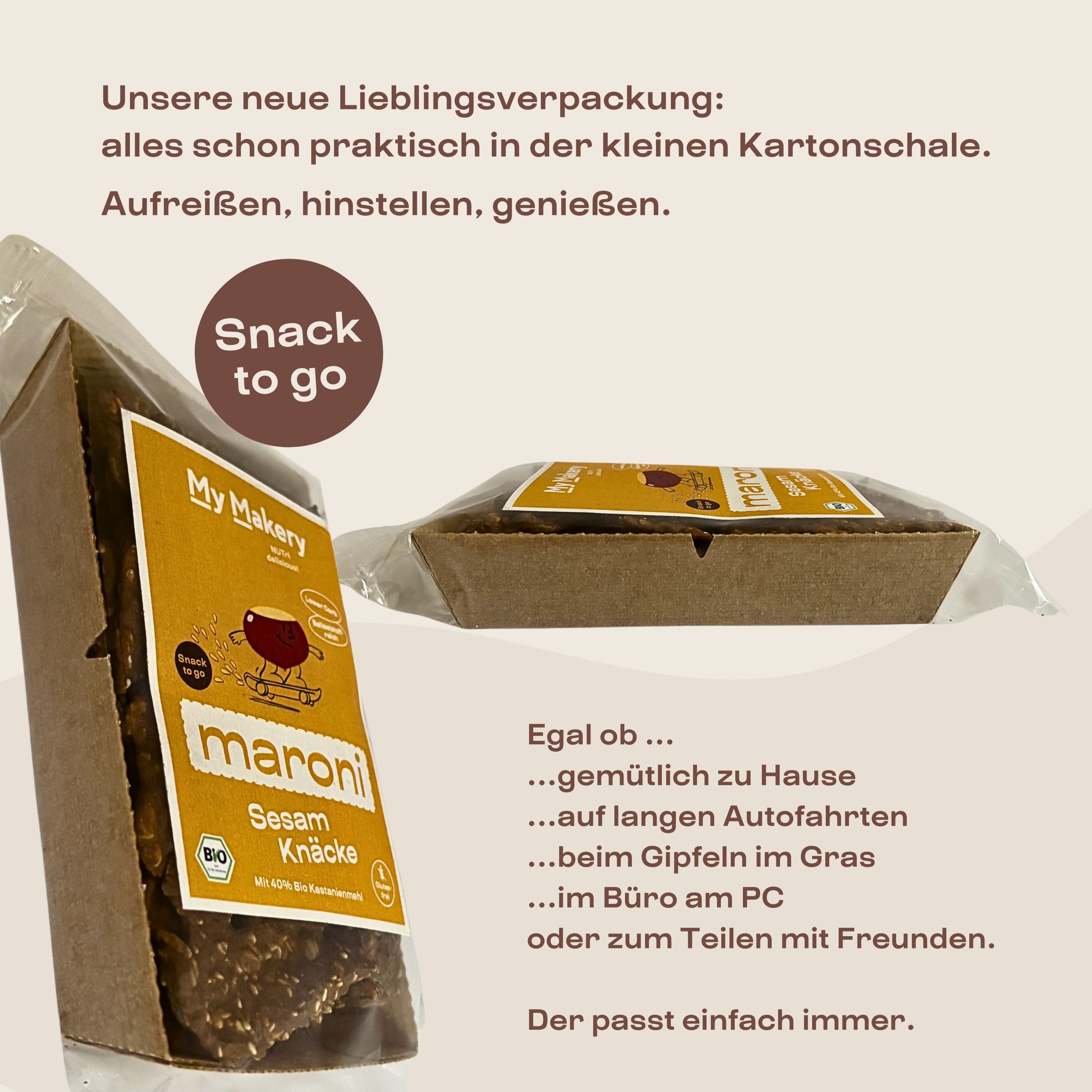 Bio Maroni Knäcke Snack Sesam, glutenfrei