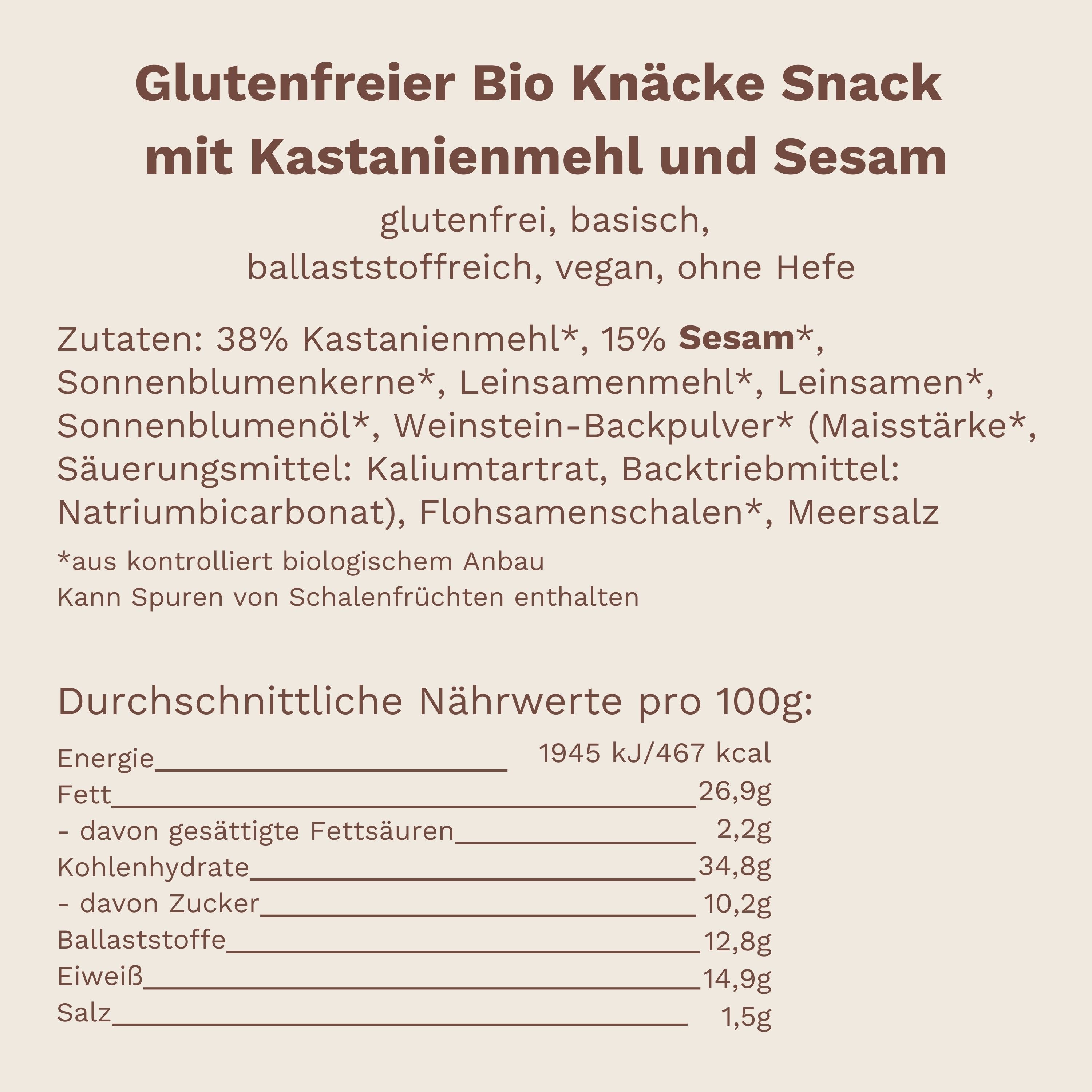 Bio Maroni Knäcke Snack To-Go Paket